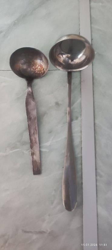 qaşıqlar: Məhsul: Qədimi çay/qatıq qaşıqları dəsti – qarışıq modellər Tərkib: - — 7