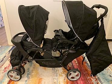 komplekt: Детская двойная коляска graco. Коляску можно использовать для двоих — 2