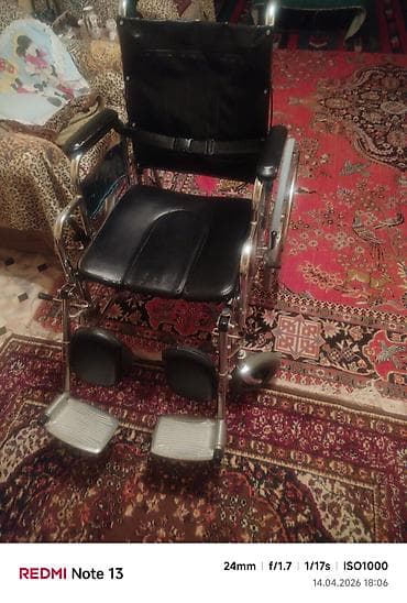 universal araba tako dalga classic: Mexanik əlil arabası - Çərçivə: xrom/rəngsiz metal, möhkəm — 2