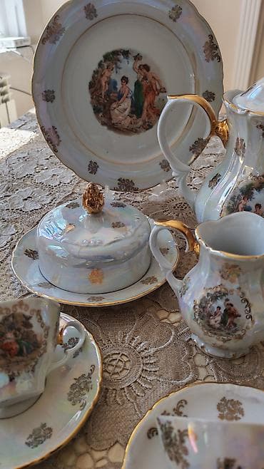 mate: Çay dəsti, rəng - Ağ, Farfor, 6 nəfərlik — 2