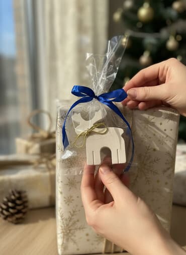 Fiqur, Gips, rəng - Ağ