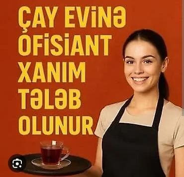 model işi axtarıram: Ofisiant tələb olunur, Kafe, Gündəlik ödəniş, 18-29 yaş, 3-5 illik təcrübə — 1