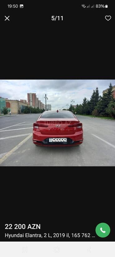Digər nəqliyyat: Hyundai Elantra: 2 l | 2020 il Sedan — 2