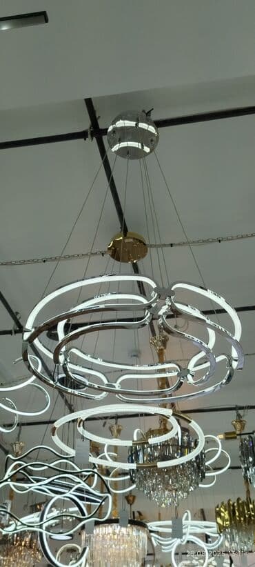 tavan işıqları: Çılçıraq, 10 və daha çox lampa, Metal — 2