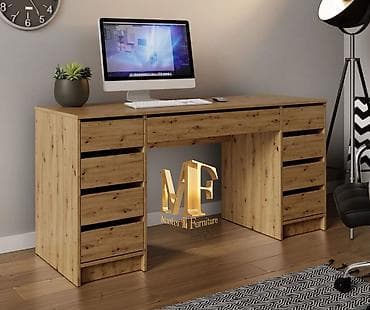 spicka bloku: İki tərəfli çekmecəli iş masası - Ölçülər: uzunluq 150 sm, hündürlük — 2