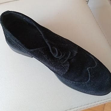 Ayaqqabılar: Qara zamşa kişi ayakkabısı – klassik broq üslubu - Material: yumşaq — 3