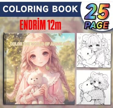 Anime Qız Rəngləmə Kitabı – Color the World of Anime Girlб - 25