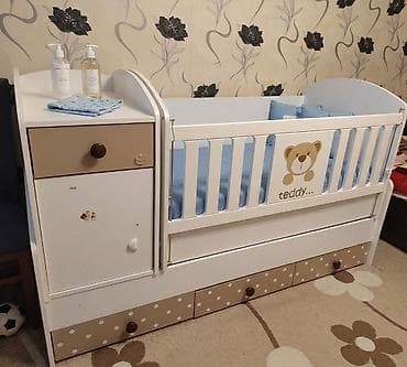 qapi ucun vinil: Oğlan və qız üçün, İşlənmiş, Dördbucaq, Beşik, Matras ilə, Yellənmə mexanizm ilə — 2