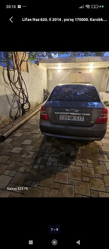 primicka satilir: Lifan Naz 620 sedan - İl: 2014 - Yürüş: 170 000 km - Rəng: boz - — 4