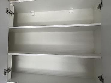 kuxna skafi: Mətbəx üçün asma şkaf dəsti - Rəng: açıq krem (parlaq səth) - Üslub — 7