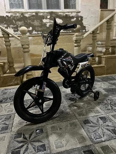 rama velo: Uşaq velosipedi – motocross üslubunda dizayn - Rəng: qara, idman — 3