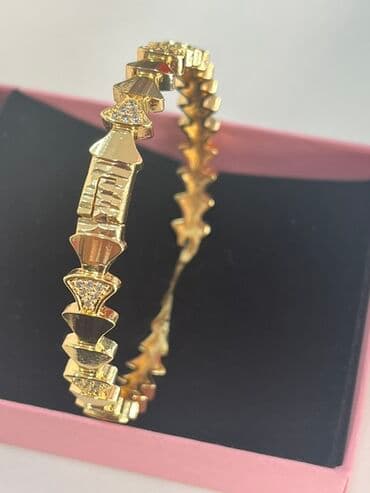 isbartivni desdleri: Tələsin Qızılı rəngdə zərif qolbaq dəsti - Dizayn: Müasir “mismar” — 5