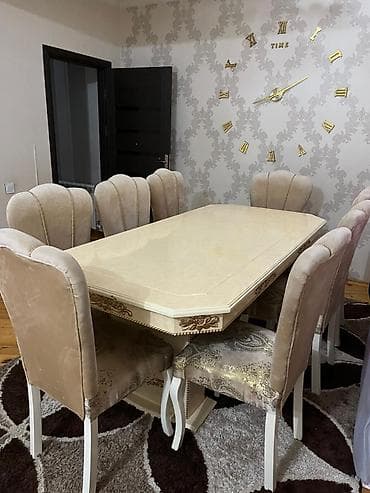 yellencek satilir: Qonaq otağı üçün, Oval masa, 8 stul — 1