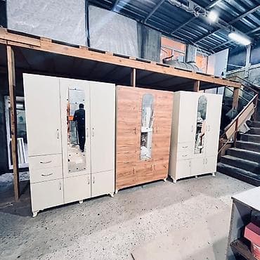 panel plastik: 4 qapılı, Güzgülü, Ağ, Digər material, Açılan, Düz dolab — 1