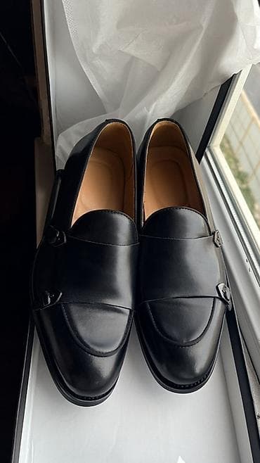 Туфли: Qara rəngli kişi mokasinləri – iki tokalı monk-strap dizayn - Model — 1