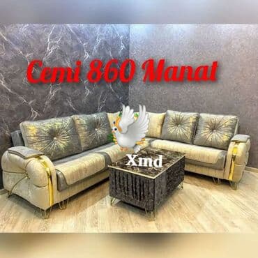 дачная мебель в баку: Угловой диван, Новый — 1