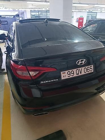 азербайджан авто: Hyundai Sonata sedan - Kuzov: qara rəng, aerodinamik xətlər, xrom ön — 6