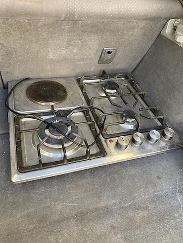 plitə: Qaz-elektrik kombinə edilmiş bişirmə paneli - 3 qaz ocağı + 1 — 1