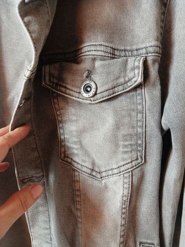 dəri kurtkalar kişi: ESPİRİ DENİM cins gödəkçə. Kişi üçün. isti saxlayır.Əyində super — 9