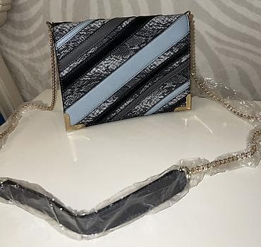 komputer çantası: Zəncirli çiyin çantası - Dizayn: Ön hissədə diaqonal zolaqlar – açıq — 1