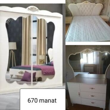 duvar saati: İkinəfərlik çarpayı, Dolab, Termo, 2 tumba, İşlənmiş — 1