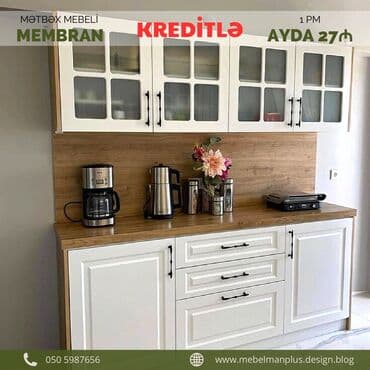 əncir cemi: Sifarişlə mətbəx dəsti, Özü çəkən petlələr, Sadə laminat, Kredit var, Pulsuz çatdırılma — 6