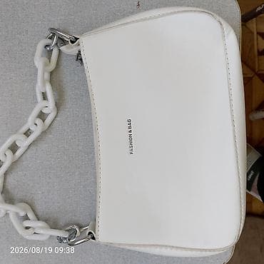 Çantalar: Ağ rəngli “FASHION & BAG” qadın çantası - Stil: Mini/çiyin — 1