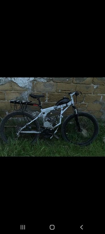 turbo az moped: Benzin mühərrikli velosiped moto - Dağ velosipedi şassisi üzərində — 2