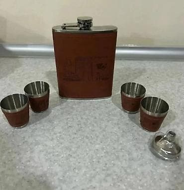 mini disk: Hədiyyəlik “Azerbaijan” kolbası/flask dəsti - Material: paslanmayan — 2