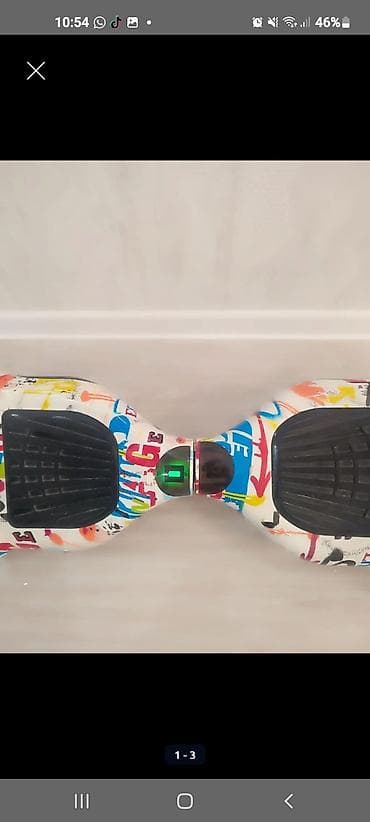 Электротранспорт: Qrafiti dizaynlı iki təkərli hoverboard (self-balance skuter) - — 2