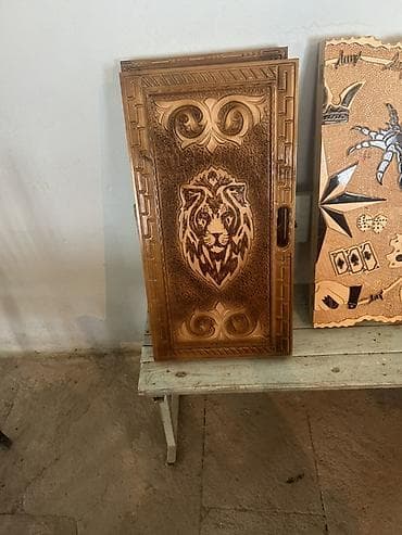 Нарды: Əl işı ağac nərd-taxta dəstləri - Material: tam ağac (əl oyma) — 3
