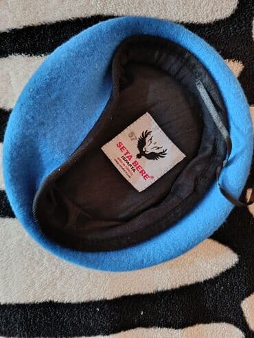 daxili qoşunlar forma: Mavi beret – SETA BERE marka - Rəng: parlaq mavi - Model: klassik — 2