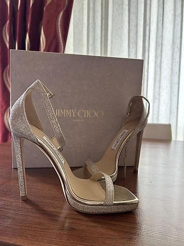 basanoşka: Jimmy Choo qadın hündürdaban sandal -ENDİRİM MÖVCUDDUR - Brend: Jimmy — 3