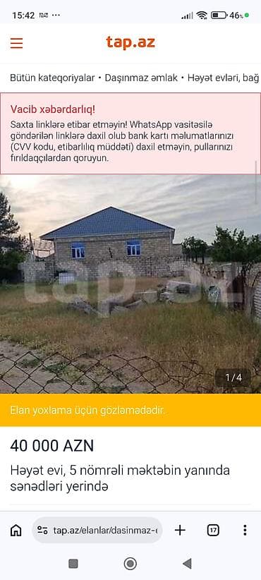 lənkəran ev: 3 otaqlı, 9 kv. m — 1