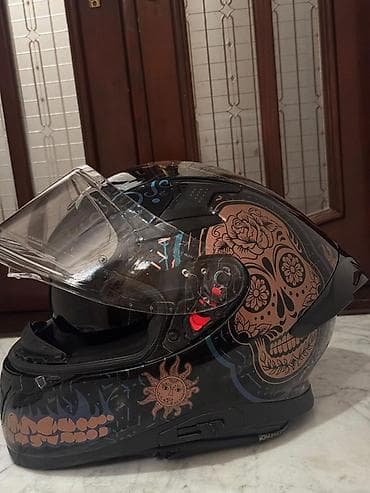 AXOR tam üzlü motosiklet dəbilqəsi – “Sugar Skull” qrafik dizaynı - — 5
