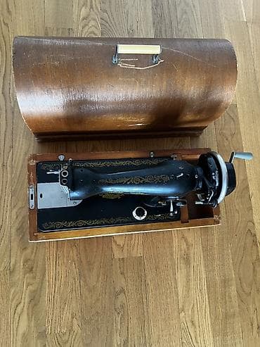 portativ: Mexaniki tikiş maşını – portativ taxta çamadanlı - Klassik, mexaniki — 4