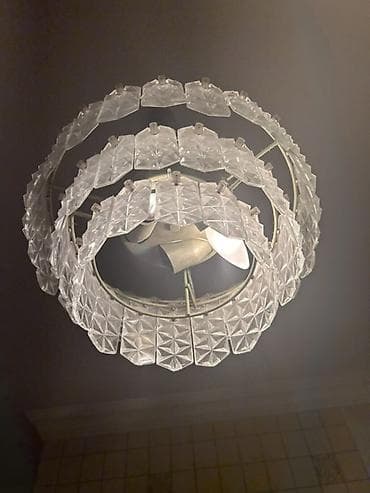 asma tavan: Çılçıraq, 10 və daha çox lampa, Şüşə — 2