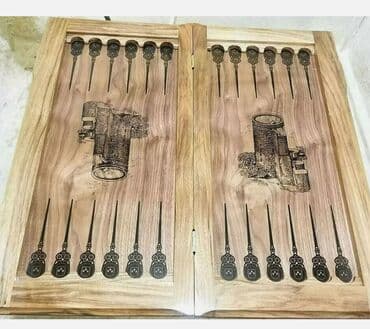 saski: Nərd taxta Köhnə Bakı və YeniBakı rəsmli 🔱Nərdlər 🪵 🔹️Laklı🖌 — 7