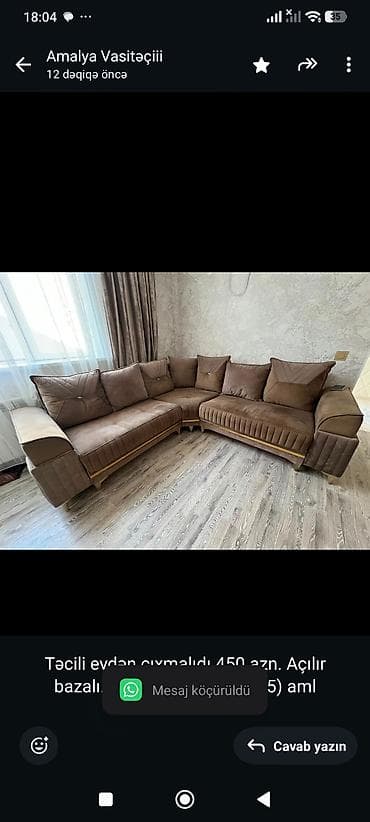 acilan divan: Təcili evdən çıxmalıdı 450 azn. Açılır bazalı. ünvan xırdalan (5965) — 1