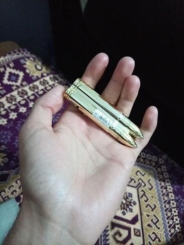 Qazla işləyən cib alışqanı – “güllə” dizaynı - Material: metal — 2
