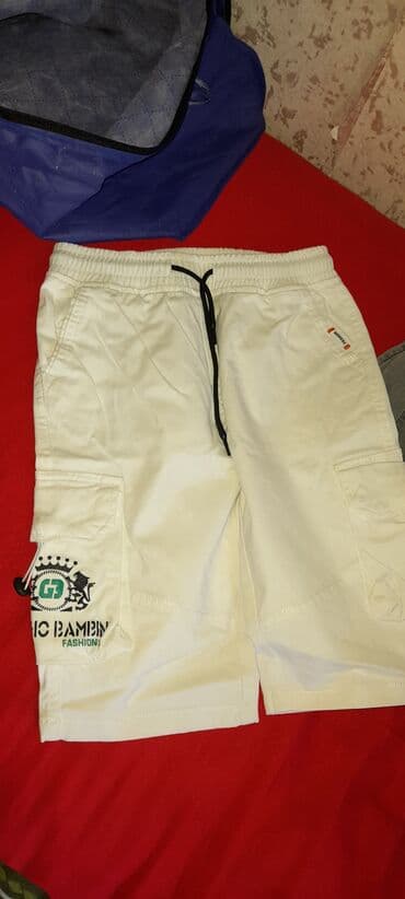 детские летние шорты: Uşaq geyim dəsti – cins şalvar və 3 ədəd şort sortik salvarlar az — 3