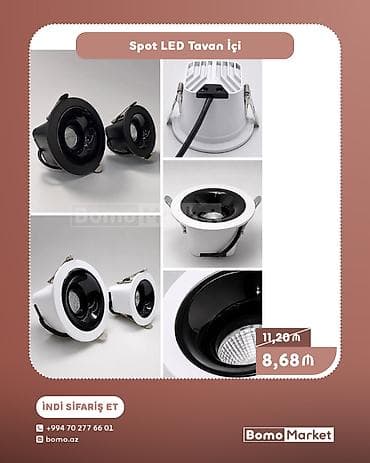 tavalar: Spot LED tavan içi işıqlandırma - Tavan daxilinə quraşdırılan spot — 1