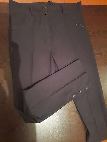 Qadın şalvarı – qara rəngdə, klassik üslub. - Yüksək belli kəsim -