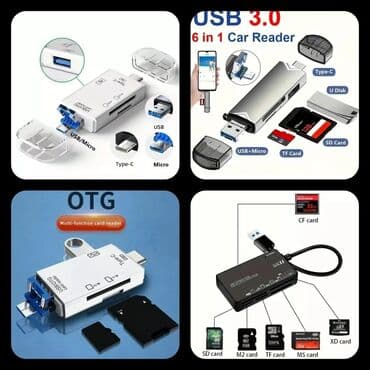 Çoxfunksiyalı KART OXUYUCU ADAPTERİ. SD, TF, CF kartları, eləcə də — 11