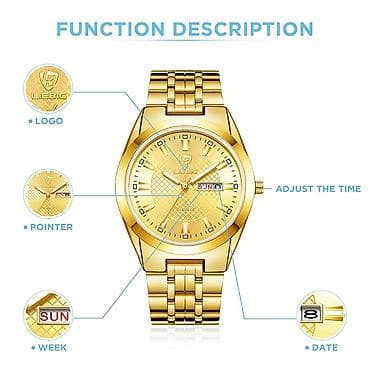 saat ev ucun: Qol saatı, rəng - Qızılı — 1