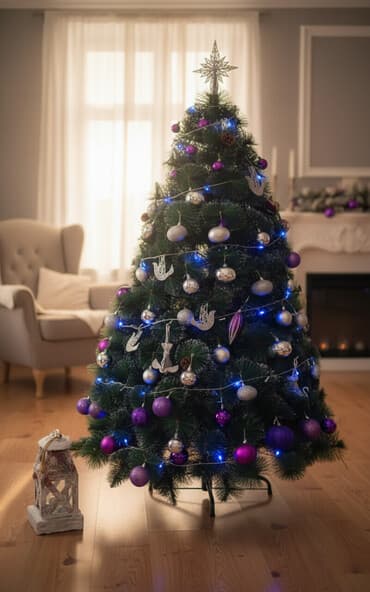 ağacların adları: Yolka. Hündürlüyü 1.80m. Oyuncaqlarla birlikdə 60 manat. Votsapa — 1