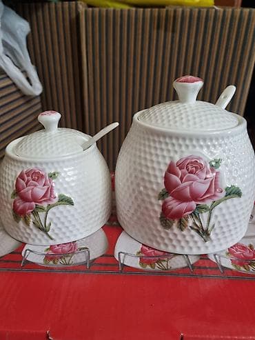 piyon gul: 21 Parça Baharat Dəsti - Material: Keyfiyyətli keramika/porselein — 1