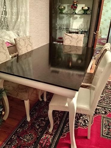 isdolar: Qonaq otağı üçün, Açılmayan, Dördbucaq masa, 6 stul — 1