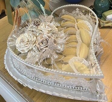 bey xoncasi nece hazirlanir: Xonca üçün qab ürək formasında — 1