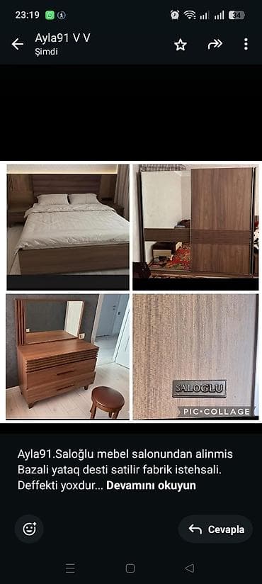 Ayla91.Saloğlu mebel salonundan alinmis Bazali yataq desti satilir lalafo.az -da Ayla91.Saloğlu mebel salonundan alinmis Bazali yataq desti satilir